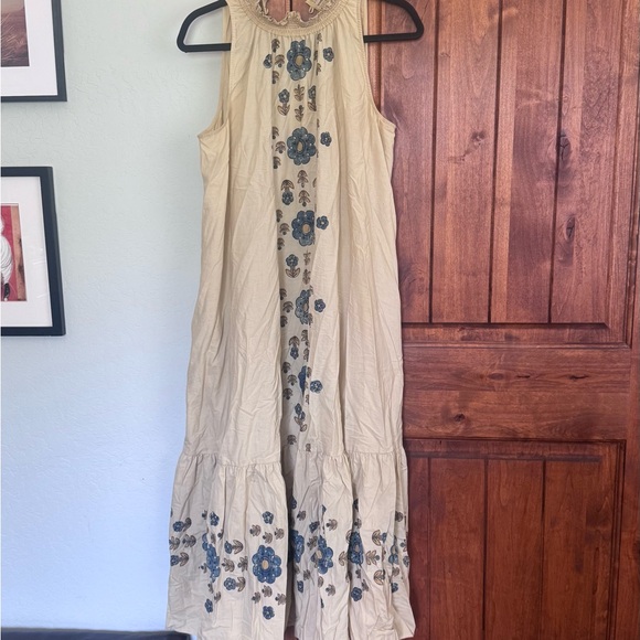 Christy Dawn Floral Maxi Dress in Cream and Green - Picture 7 of 7